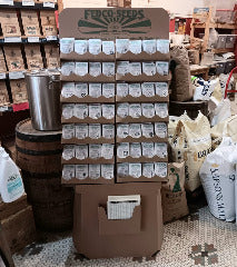 Fedco seed display in the store.