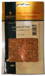 Picture of one ounce bag of dried grapefruit peel. Small, clear plastic window makes peel visible. Not a great pic, to be honest.