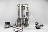 BrewEasy Compact full gas setup with TC connector. Includes recirculation kit, power controller, and basket.