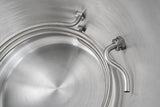 Interior kettle view of electric BoilCoil; whirlpool add-on also shown.