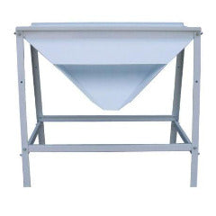 Metal stand for grape crusher/destemmers.